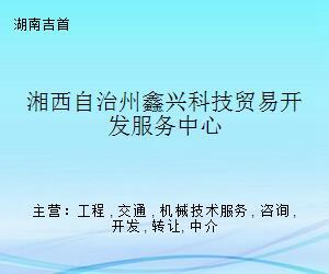 湘西自治州鑫興科技貿(mào)易開發(fā)服務中心 科技中介服務的橋梁與引擎
